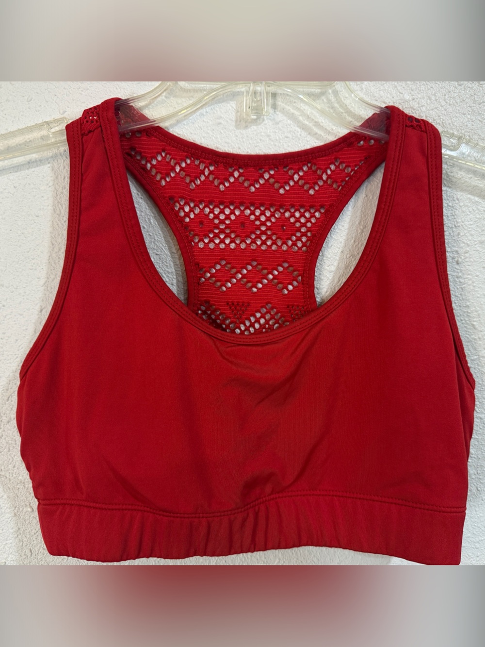 ZYIA Red Lace-Back Sports Bra